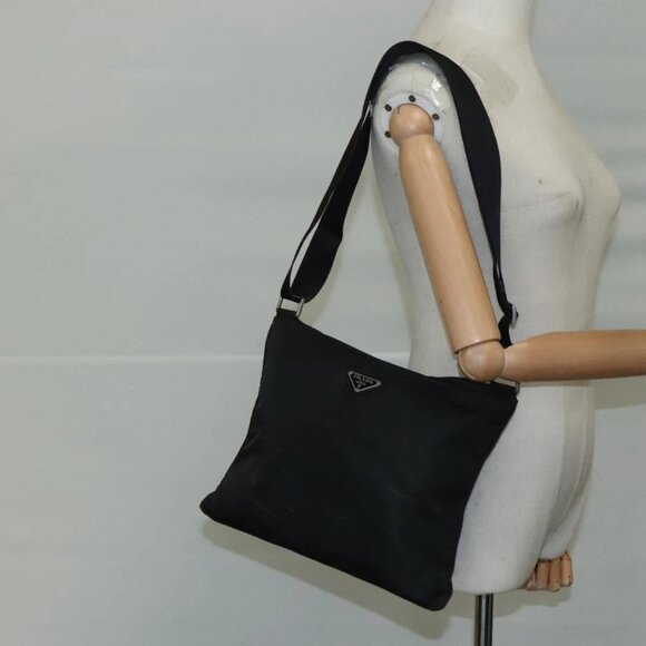 PRADA Shoulder Bag Nylon Black Auth 107269 - Picture 3 of 16